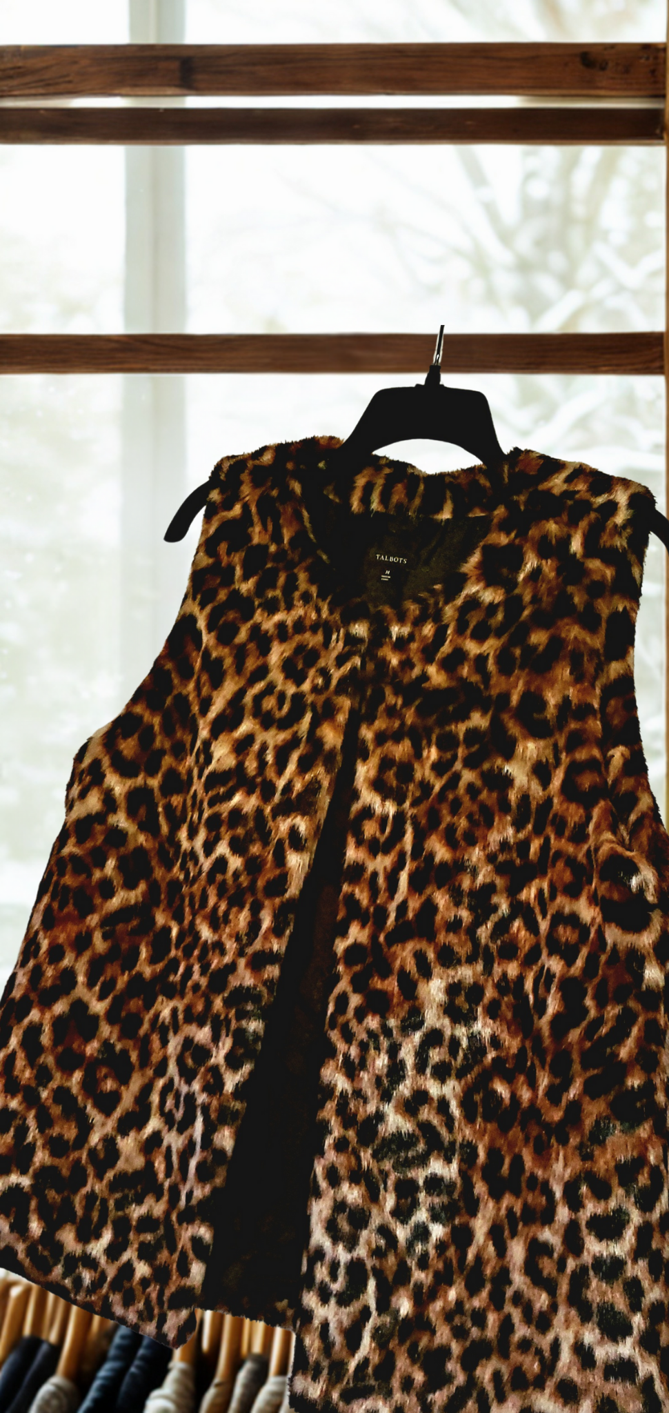 Faux Fur Leopard Print Vest