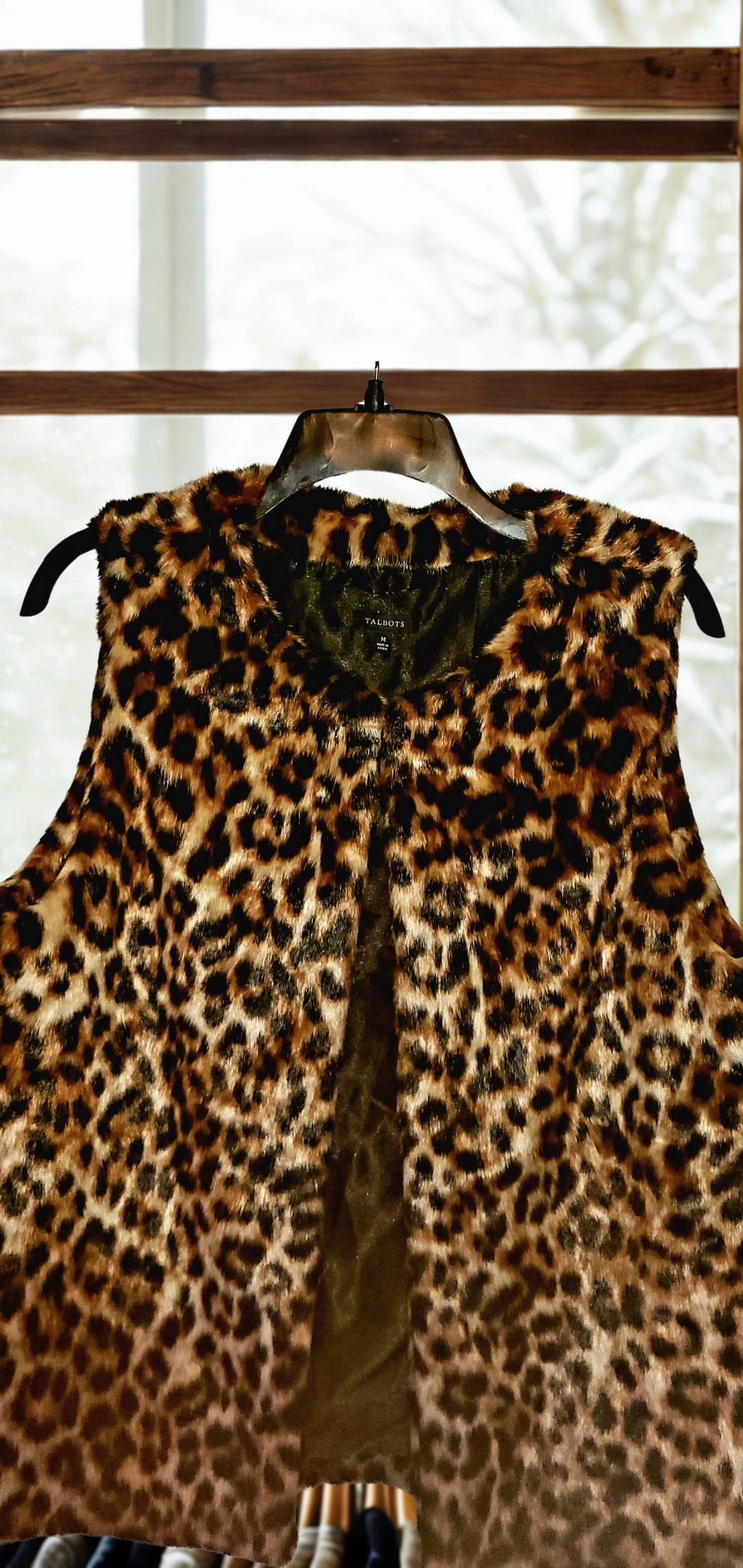 Faux Fur Leopard Print Vest