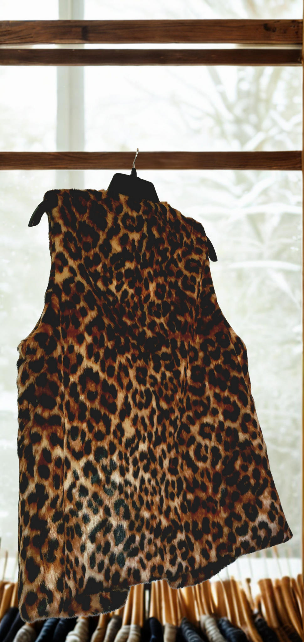 Faux Fur Leopard Print Vest