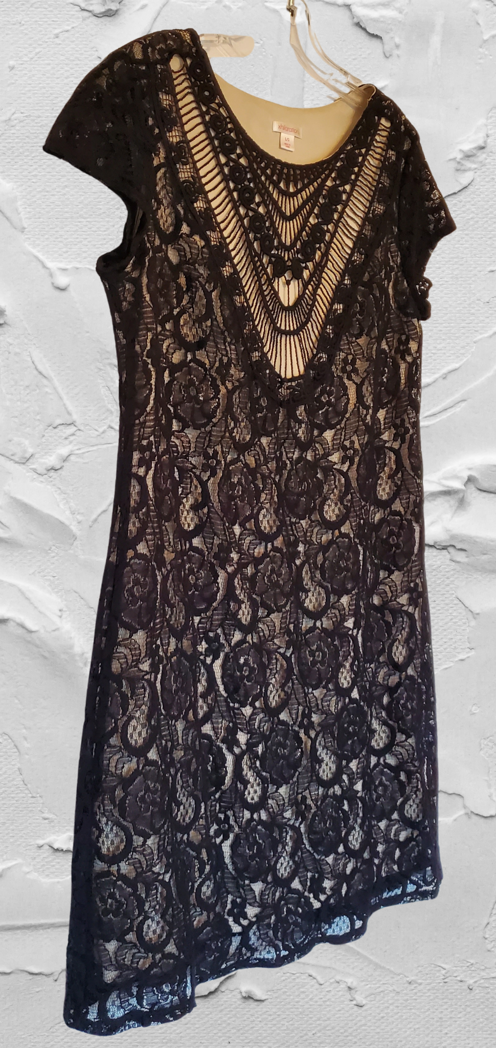 Black Lace Shift Dress