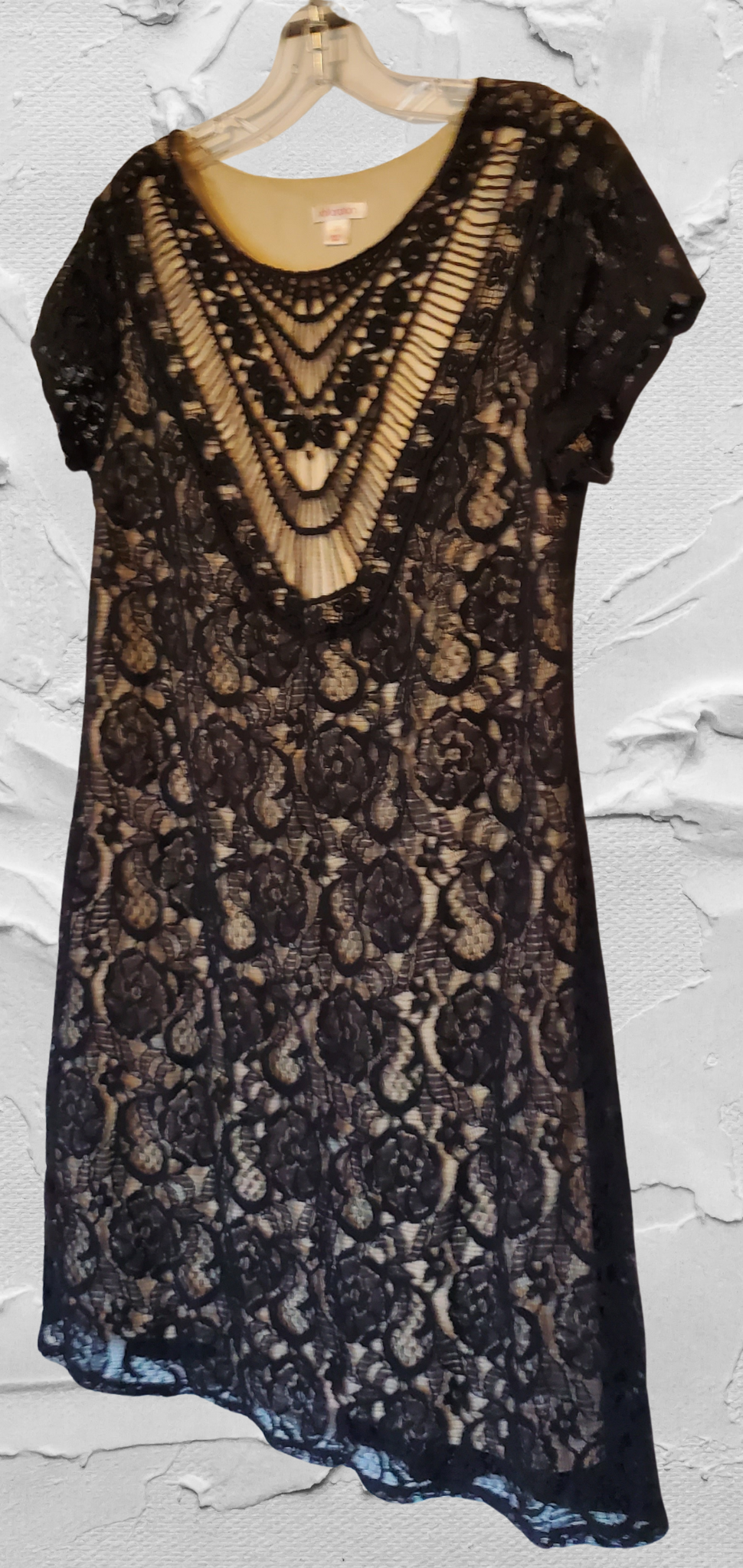 Black Lace Shift Dress